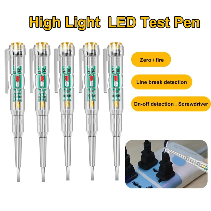 Circuit Test Pencil - 1-5pc AC24-250V Penna Tester di Tensione