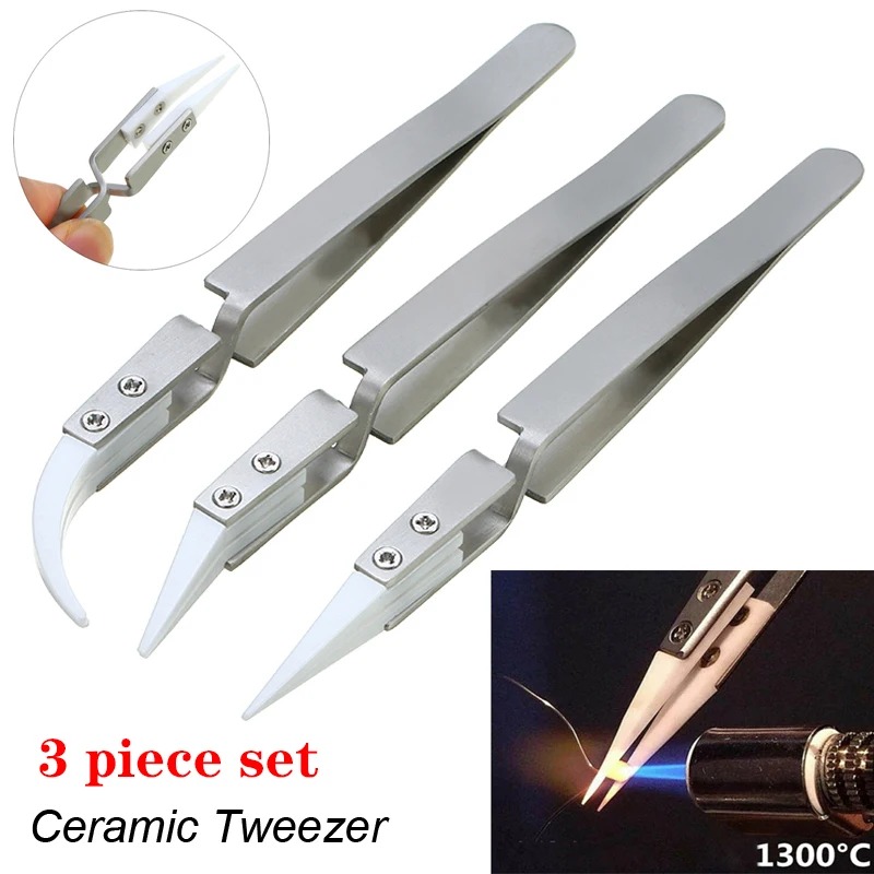 Electronics Repair Tools And Equipment - Pinzette in Ceramica Antistatiche a Punta