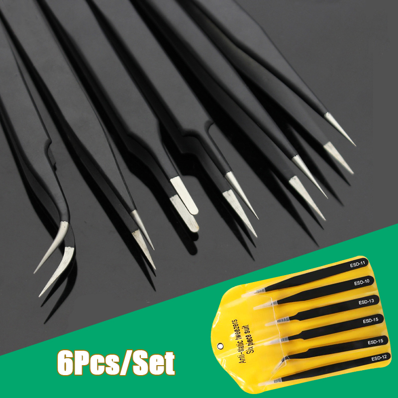 Elektronik Repair - Set di 6 pinzette di precisione