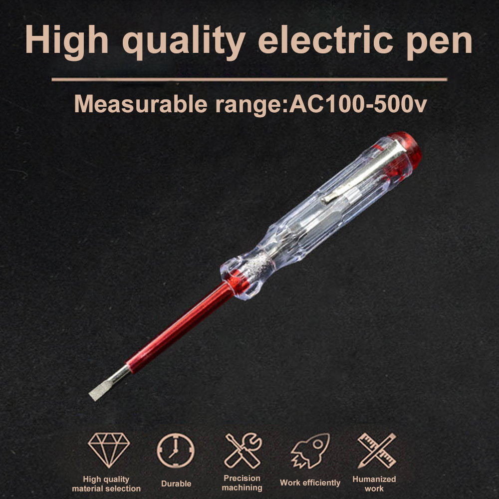 Circuit Test Pencil - Penna di prova 100-500V Cacciavite piatto